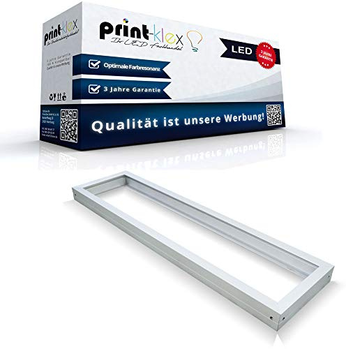 LED Panel Rahmen 120x60cm Anbaurahmen Aufputzrahmen Wandrahmen Weißer Rahmen - Office Plus Serie