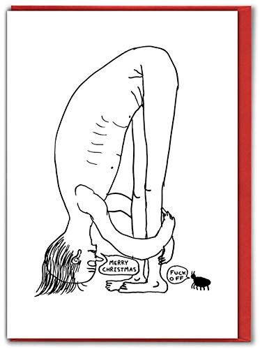 Brainbox Candy Official David Shrigley - Funny Christmas Cards For Him - Offensive Christmas Cards - 'Ant Off Xmas' - For Him Dads - Sold Exclusively