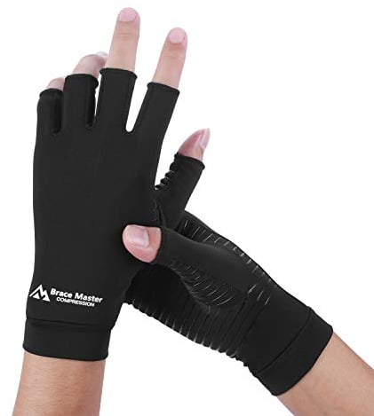 Brace Master 2 Paia Artrite di Guanti,Guanti a Compressione Supporto e Calore per Mani, Articolazione Delle Dita, Alleviare il Dolore da Artrite Reumatoide, Artrosi, RSI,Tunnel Carpale, Tendinite