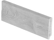 Battiscopa PVC Impermeabile, Grigio Scuro Effetto Legno, H70 x L2500mm, 5 Pz Tot. 12.5m, Rovere Fumo