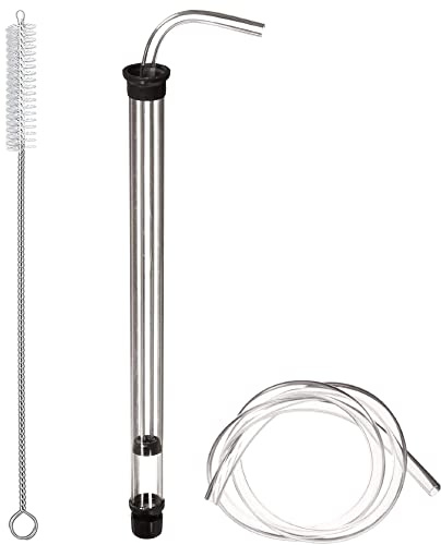 Fermtech Bottling Auto Siphon with Brush, 15 Long Mini Auto-Siphon for 1 Gallon Jugs with 3 feet Tubing and 18 Brush.