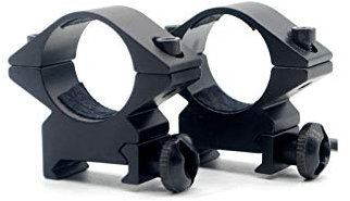TRIROCK 2-Pack Low Profile Scope Rings for 25mm 1 inch Dia. riflescope Flashlight with Base Mount fits with 21mm Rail System