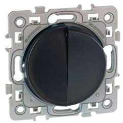 Interrupteur Va-et-vient 10AX et Poussoir 10A Square - 1 poste - Vulcain