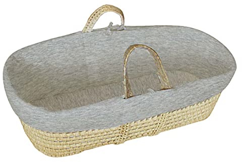 Babytragetasche aus Palmblättern und Bio-Baumwolle, Perlweiß