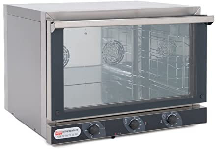 Ristoattrezzature Forno Elettrico Ventilato a Convezione con Grill 100% Made in Italy - in Acciaio Inox, Ideale per Uso professionale - Semplice, Sicuro Affidabile - Capacità fino a 3 teglie