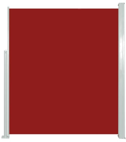 vidaXL Seitenmarkise Ausziehbar Sonnenschutz Sichtschutz Windschutz Seitenwandmarkise Seitenrollo Markise Balkon Terrasse Garten 160x500cm Rot