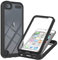 youmehe Kompatibel Hülle iPod Touch 7/6/5,integriertem Displayschutz Schutzhülle,360 Grad Bumper Stossfest Handyhülle,Schutzhülle Stoßfeste-(Blau+Schwarz)