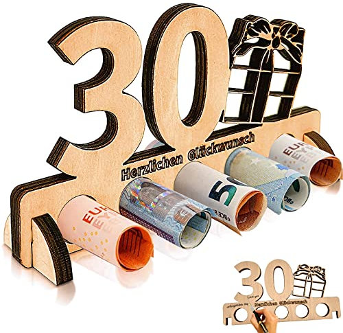 Geldgeschenke Geburtstag, 30. Geburtstag Geldgeschenk Holz Geldgeschenk zum Geburtstag Holz Geschenke Freunde/Familie, Kreatives Geldgeschenke zum Jubiläum