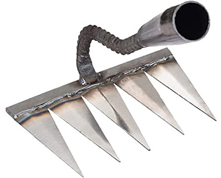 Supatmul Râteau Désherbage, Jardin en Acier au Carbone, Désherbage Robuste, Binette Jardinage Desherbage, Out Désherbage pour Scarifier, Désherber, Râteler, Pierre, Gravier, Racine