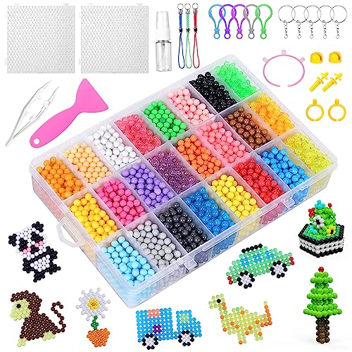 CGBOOM 6800 Perlen Starter Set, Magische Wasserperlen für Kinder, Perlen Nachfüllset Magic Pearls Perlen Starter Set