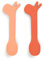Done by Deer Lalee Papaya Lot de 2 cuillères en silicone