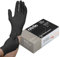 Guantes de nitrilo Flash Power | Guante de alto rendimiento, Gofrado Diamantado en ambas caras | Caja 50 unidades (M, Negro)