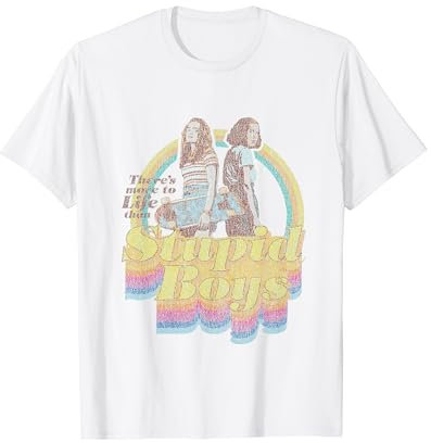 Stranger Things Vintage Eleven Max Pose Besties Stupid Boys T-Shirt