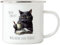 Hey!Print Dein Ernst mich beim Lesen stören Emaille Tasse Katze Leseratte Bücherwurm Roman