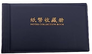 kawehiop Banknotenalbum PU 30 Seiten 60 Taschen Papiergeld Währung Sammelbuch Tragbare Briefmarken Münzprüfer Aufbewahrungshalter, Blau