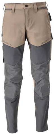 MASCOT Hose mit Knietaschen Dunkel Sandbeige/Anthrazitgrau Customized - 22379-311-5689 - Größe 90C54