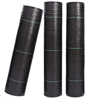 YiHYSj Unkrautvlies 0.3m~1 m Breit- 90g/m² Unkrautvlies Wasserdurchlässig, Bodengewebe Unkrautflies für Garten, Hochbeet, Einfahrt usw., Anti Unkrautvlies Pflanzfolie,Schwarz (5m Lang,0.7m Breit)