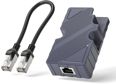 Ethernet Adapter, Dishy V2 auf RJ45 Adapter mit Ethernet Kabel, POE Injektor T568B Pin 10/100/1000 Mbit/s