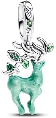 Feitery Compatible with Charms Pandora Armband Herz Sikahirsch Charm Anhänger Meerestiere Sommer-Schmuck