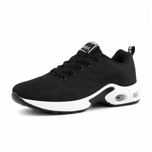 Hitmars Scarpe Running Donna Scarpe da Ginnastica Scarpe da Corsa per Camminare Sneakers Donna Palestra Fitness Cuscino d'Aria 2 Nero 39