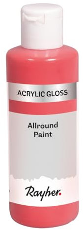 Rayher Pintura acrílica Allround Gloss, lila, 80 ml, decoración y manualidades, 35085308