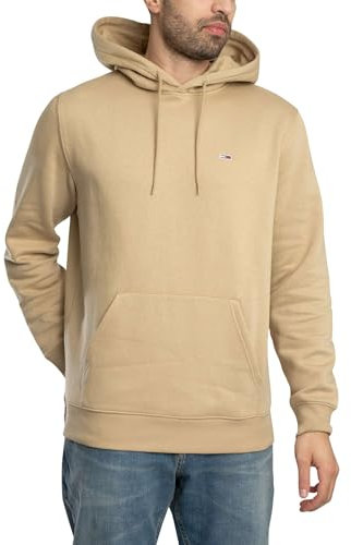 Tommy Jeans Tjm Reg S Flag Hoodie Dm0Dm20742, Felpa con Cappuccio, Uomo, Beige (Relic Tan), S