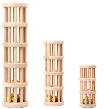 Hxhsgmeh 3Pack Wood Rain Maker Stick Tube for Kids Rain Tube Rattle Tube Rain Stick Shaker Music Sensory Auditory Instrument Toy Easy to Use