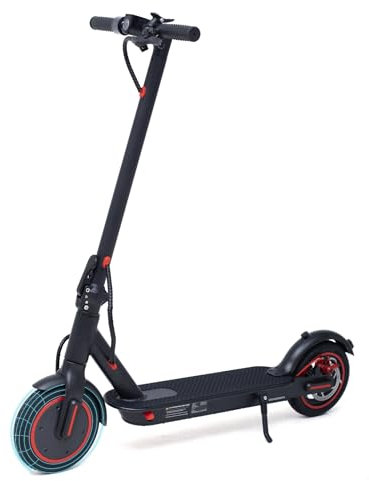 LuvTour E-Scooter ES-S3 PRO, Max. 20km/h, 40km Reichweite, Electric Scooter für Erwachsene Faltbarer Elektroroller mit App, Dual-Bremsen (8,5 Zoll Luftreifen,25-30km,Schwarz)