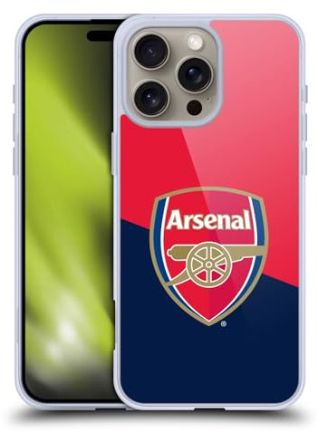 Head Case Designs Offizielle Arsenal FC Logo Blau Und Rot Wappen 2 Gelhülle [Militärischer Schutzgrad] Kompatibel Mit Apple iPhone 16 Pro Max Und Kompatibel Mit MagSafe