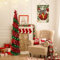 Warmiehomy Weihnachtsbaumschmuck, zusammenklappbar, mit Pailletten, glitzerndem Bleistift, für Zuhause, Büro, Geschäft, Weihnachtsdekoration, Rot und Grün, 150 cm