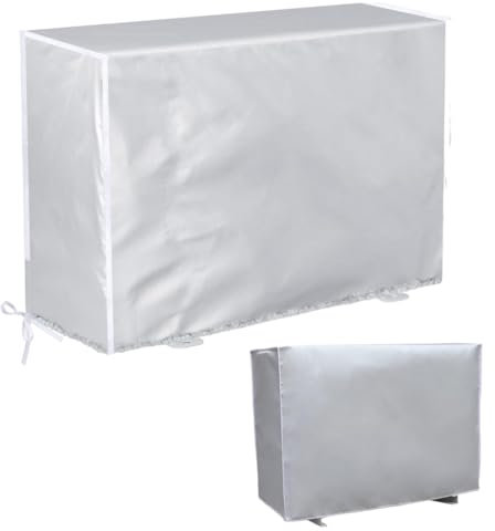 Housse Climatiseur Exterieur, Housse de climatiseur extérieure, housse de climatisation, protection solaire, étanche, pour climatiseur extérieur, argent