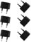 Xmart 6 Piezas Adaptador Enchufe Americano a Europeo Adaptador de Enchufe Viaje Negro Americano a Europeo Adecuado para Alemania/Francia/Italia/España USA Europa