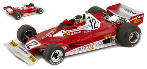 MODELLINO IN SCALA COMPATIBILE CON FERRARI 312 T2B N.12 SWEDEN GP 1977 C.REUTEMANN 1:18 MODELCARGROUP MCG18625