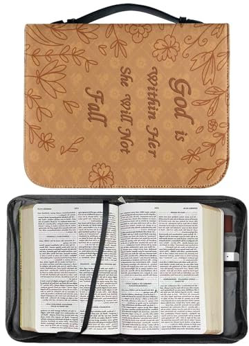 Bibelschützender Bucheinband aus PU-Leder – Büchertasche mit Tragegriff oben, manueller Bucheinband für die meisten Bücher | Tragbarer und langlebiger Buchschutz, stilvolle Tragetasche für Bücher, für