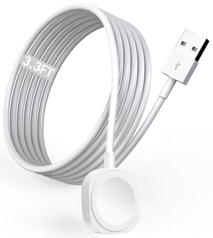 Charger for Apple Watch,Fast Wireless Magnetic Charging Cable for iWatch,[MFi Certified] 1m Watch Cable USB Portable Charging Cord Compatible with iWatch Series 9/8/Ultra/7/6/5/4/3/2/SE,38/40/42/44mm