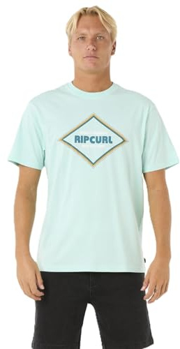 RIP CURL Mens Surf Revival Yo Mumma Short Sleeve T-Shirt - Light Aqua - 2XL