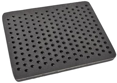 SEZAM Grille de four en fonte avec trous - Grille de four en fonte - Grille de cheminée - Grille de cheminée - Grille de cheminée - Grille d'angle - Différentes dimensions (31 x 24 cm)