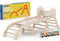 COSYLAND Triangle d’Escalade Montessori 8-en-1 - Arche Pliable en Bois pour Enfants de 1 à 6 Ans, Parcours de Motricité à Hauteur Réglable, Charge 80 kg, Boîte Cadeau Colorée (Naturel)