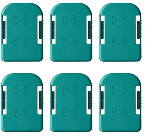 6 Stück Akku Halterung, Akkuhalter Kompatibel mit Makita 18v, Batteriehalter Kompatibel mit Makita/Bosch 18v Geräte, Wandhalterung für BL1860 BL1850 BL1840 BL1830 BL1820 BL1815N Akku