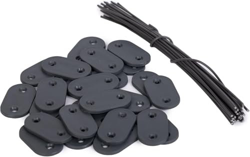 DVAURLIAN Kit de fixation pour brise-vue - Pinces de fixation en PVC résistant aux intempéries - Kit de fixation pour brise-vue (52, anthracite)