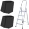 Operitacx 2pcs Non-Skid Ladder Feet Pads for Folding Telescopic Ladders Protects Floors from Scratches Easy Installation Fit for Various Types