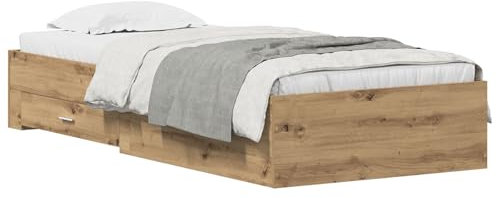 vidaXL Bettgestell Artisan Eiche 90x190 cm Holzwerkstoff