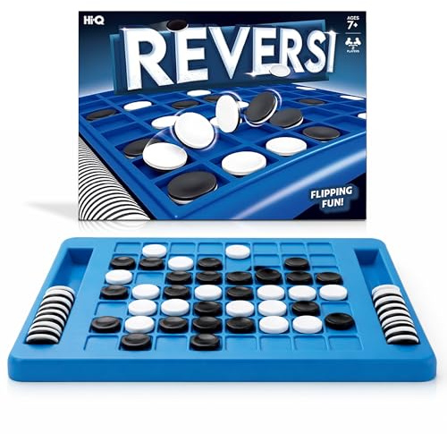 Reversi Board Game for Kids & Adults 14x10x2 Inches - Othello Game - Reversi Game - Othello Board Game Classic with 64 Reversible Discs & Built-in Storage - Ages 7+