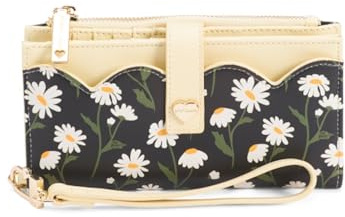 Betsey Johnson Handgelenk, gewellte Akzente, abnehmbarer Riemen, 19,1 x 10,2 cm, Gänseblümchen, 7.5 x 4.25 Inches