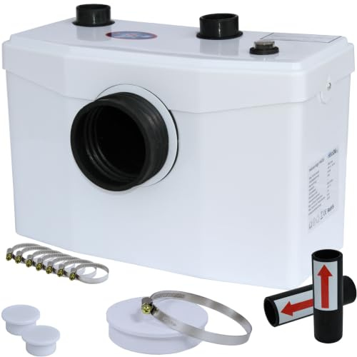 Hebeanlage 600W, Fäkalienpumpe mit Zerkleinerer, Schmutzwasserpumpe Abwasserpumpe für WC Dusche H600