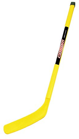 Cosom Elemental plástico Hockey para suelo palos de hockey, hockey sobre hielo, y hockey de la calle para niños, jóvenes de Hockey equipo de capacitación, Educación Física equipo, plástico 36 Stick, estándar eje - 031302, Individual, Amarillo