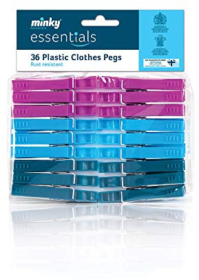 Essentials 36 Plastic Clothes Pegs