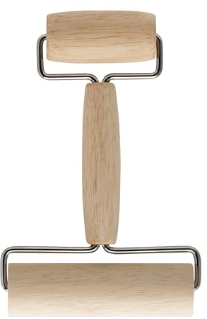 Mrs. Anderson’s Baking Double Dough Roller, Wood, 7-Inches x 4.5-Inches