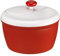 Moulinex K1000114 Essoreuse à Salade Rouge et Blanc Radis - Essorage Facile et Rapide, Bouton Stop, Capacité 5L, fabriqué en France
