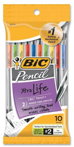 BIC - Lápiz mecánico de Punta Media (0,7 mm), 10 lápices (Paquete de 3)